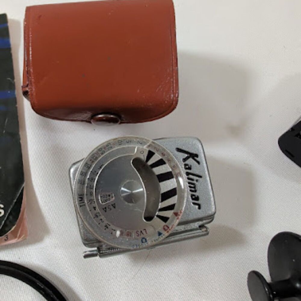 Vintage Kalimar Clip-On Exposure Meter Model 843 Made in Japan Tested Works Case